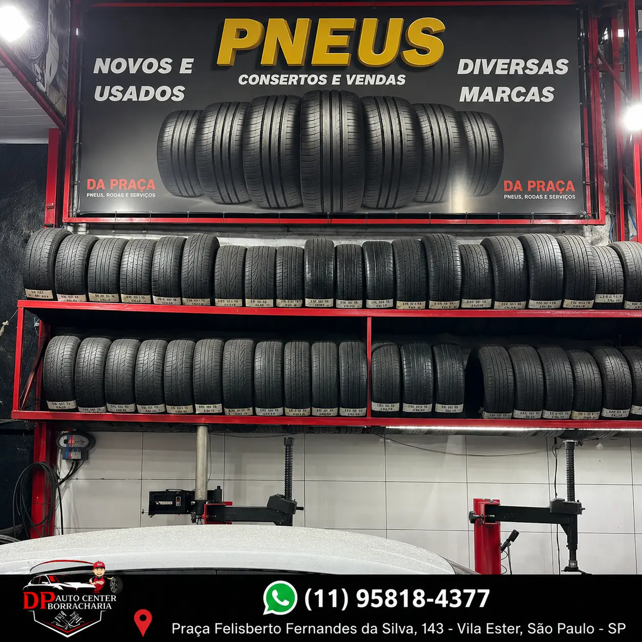 Pneus novos e usados de diversas marcas para envio a todo o Brasil
